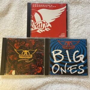 Lot of 3 Aerosmith CDs Big Ones Permanent‎ Vacation Greatest Hits Steven Tyler